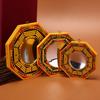 Stainless Steel Mirror Face Bagua Feng Shui Mirror Lucky Bagua Wooden Mirror  Tabletop Ornaments