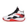 Youth  Childrens Shock Absorbing Non-Slip Durable High-Top Basketball Shoes Kids Basketball Shoes White Black Red A312141105A-1