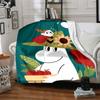 Moomin Theme Printed Blanket - Perfect for Couch, Bed, Travel & Outdoor Use | Machine Washable, Cozy & Durable.