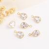 Special-Shaped Zircon Hemming Pendant Diy Earrings Necklace Accessories Material Love Water Drop Pendant Accessories
