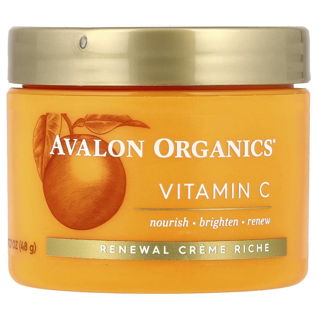 Avalon Organics Витамин С, восстанавливающий крем, 48 г (1,7 унции)