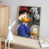 Наборы для алмазной живописи 5D DIY для взрослых, Дональд Дак, Финансовый магнат, Наборы с полными круглыми кристальными алмазами для начинающих для украшения стен дома
