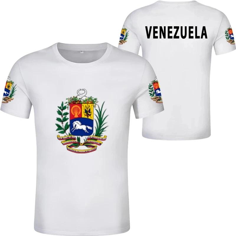 3D Men's Venezuela Printed T-Shirt - Polyester Spandex Crew Neck Machine Washable Casual Style