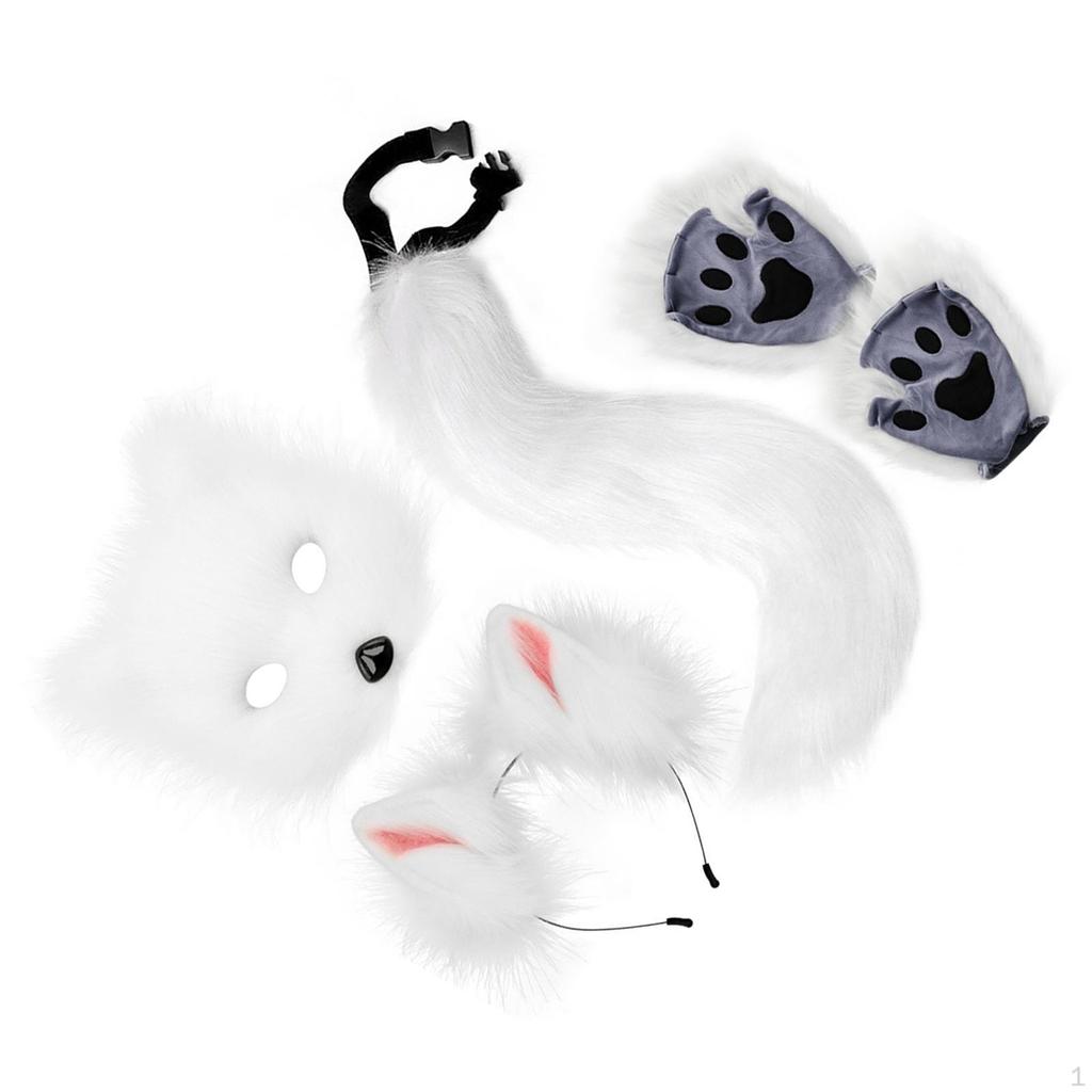 Маска и хвост в наборе для костюмированной вечеринки «Кошка для ролевой игры», «Карнавал», «Выпускной», «Ночной клуб»