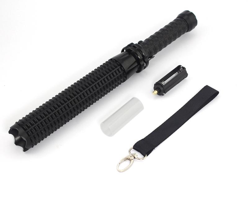 Telescopic Zoom Flashlight Self Defense Super Bright Flashlight With Knurled Handle