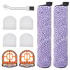 4 Pcs Reusable Multi Surface Brush Rolls and Vacuum Filter Fit for Bissell 2554A / 2765Z / 2767Z with Cleaning Brush, Washable Cleaning Tool