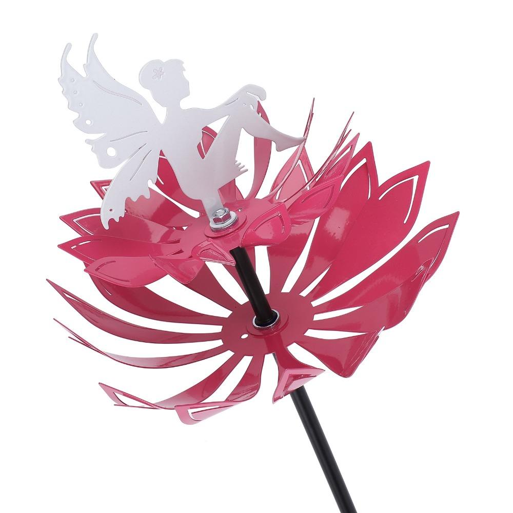 8pcs 2 Flowers Metal Flower Sculpture Alloy Garden Yard Decoration Lawn Patio Backyard Decor