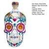 Yousheng Skull Shape Glass Whiskey Decanter, 350ml Liquor Bottle with Stopper, 3D Gothic Home Bar Decor, Unique Gift for Men