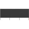 VidaXL Room Divider 3 Panels Fabric 400 X 80 Cm Anthracite