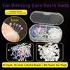 50Pcs Lightweight Resin Stud Earrings Hypoallergenic Ear Needle Glue Stick  For New Piercing