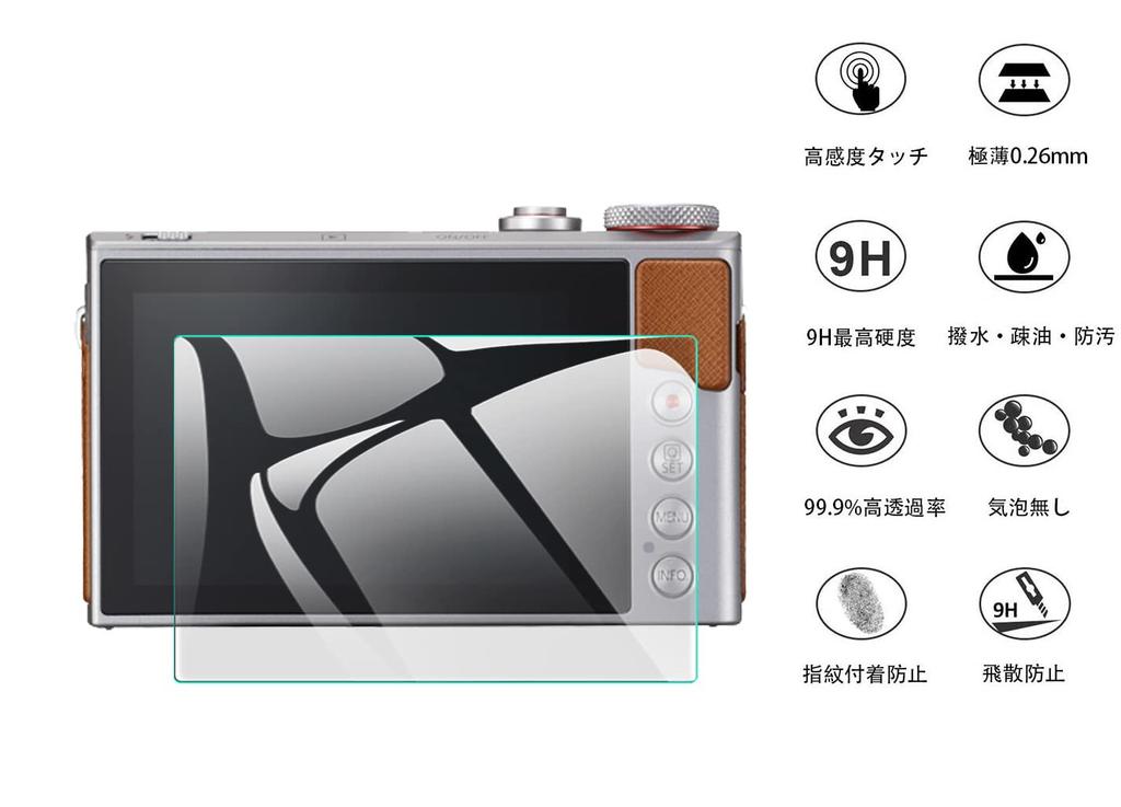 EternalStars Camera Screen Protector Glass with 9H Hardness for Full Coverage and Compatible with Canon PowerShot G9 X Mark II and PowerShot G9 X