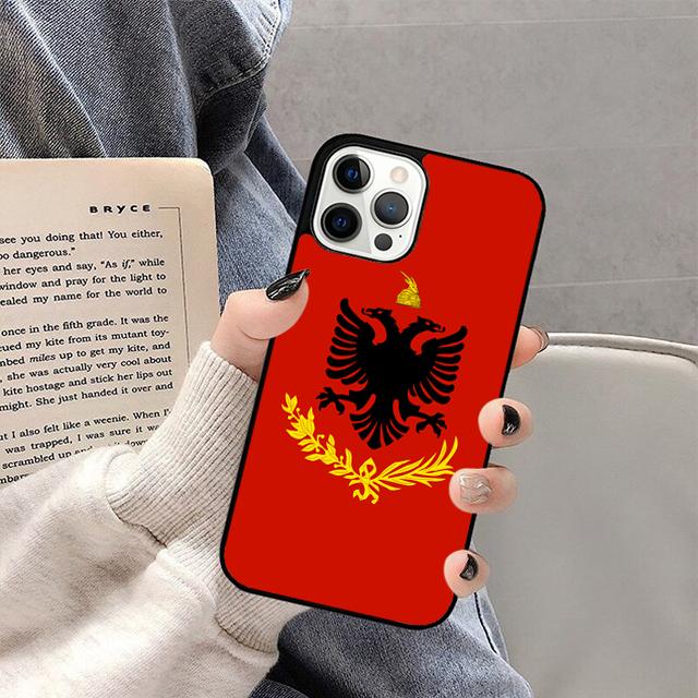 Чехол для телефона с флагом Албании Для iPhone 17 Air 16 15 14 13 12 11 Pro Max Plus Max Чехол-оболочка coque