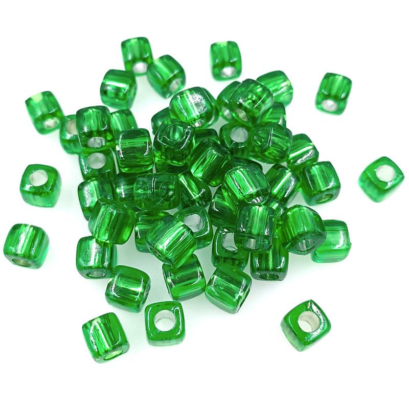 20pcs 8mm Fashion Acrylic Transparent Round Corner Cube Beads for Necklace Bracelet Making DIY Jewelry Accessories