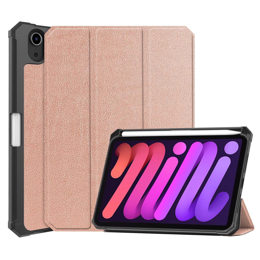 Чехол для iPad Mini 7 6 8.3'' с держателем для Apple Pencil - [Складная подставка + Авто-пробуждение/Сон], Премиальный чехол из ПУ-кожи, Ударопрочный жесткий корпус