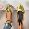 Autumn Women's Ballet Flats 2024 New Rhinestones Flat Casual Loafers Female Plus Size 43 Slip On Boat Shoes Chaussure Femme