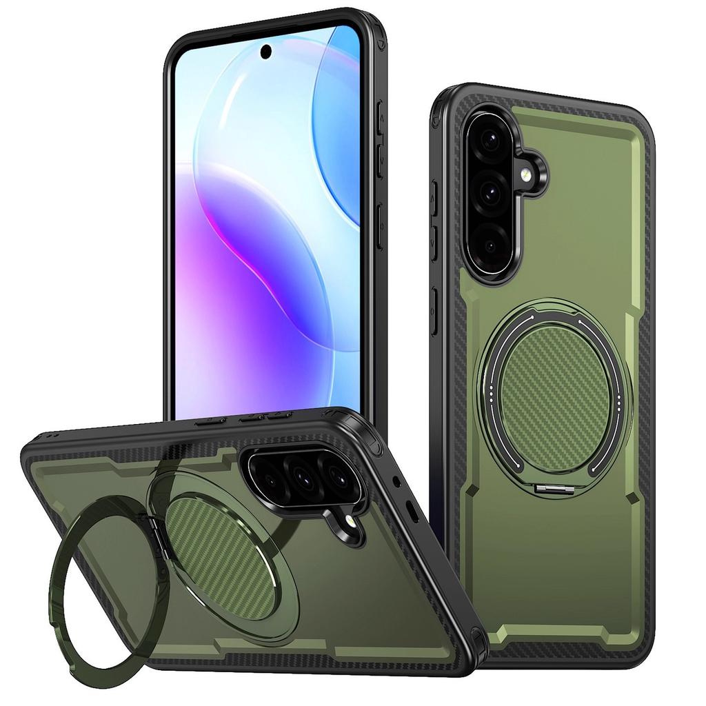 Применимо к Samsung a55 новый 360 вращающийся держатель чехол s24/s25ultra рисунок под карбон противоударный защитный чехол