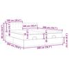Ottoman Bed with Mattresses & LEDs Dark Grey 200x200 cm Fabric