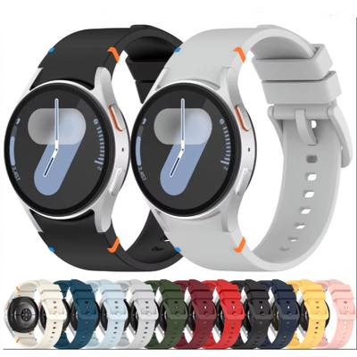 Силиконовый ремешок для Samsung Galaxy Watch 8 7 6 5 4 44мм 40мм Спортивные часы вместо браслетов для 8/6/4 Classic 46мм