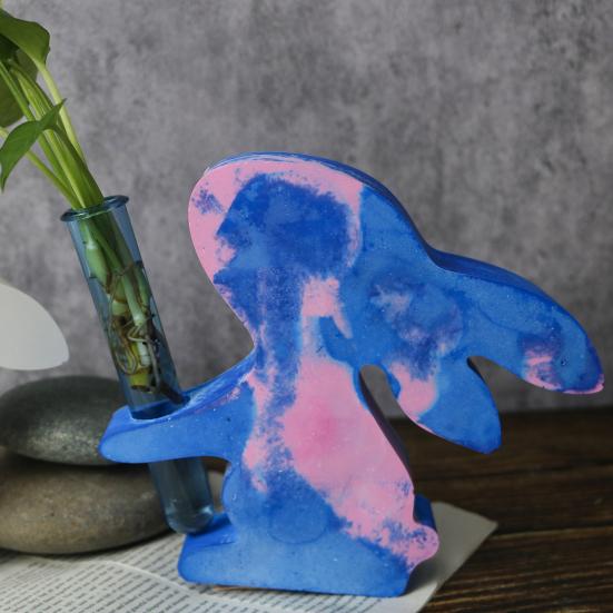 1 комплект вазы для цветов в виде кролика с 3 пробирками для гидропонных растений, станция для размножения растений в виде пасхального кролика, эпоксидная смола, литье, силиконовая форма