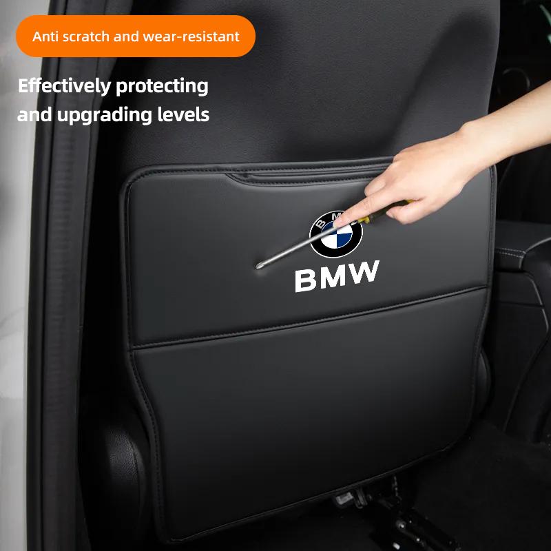 Car Seat Backrest Anti Kick Pad Leather Protective Cover Sticker For BMW Performance F25 F26 F15 F16 E90 E91 E92 E60 E84 G22 G32 RL2