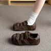 Ретро липучка увеличение внутренней высоты уродливые милые большая голова немецкие тренировочные туфли женские весна и осень новая повседневная обувь женская