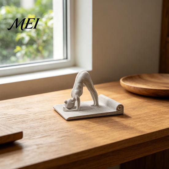 Декоративный держатель для телефона, 3D-печатная фигурка в позе йоги, универсальная расширенная подставка-основание для мобильного телефона, настольное украшение для дома и офиса