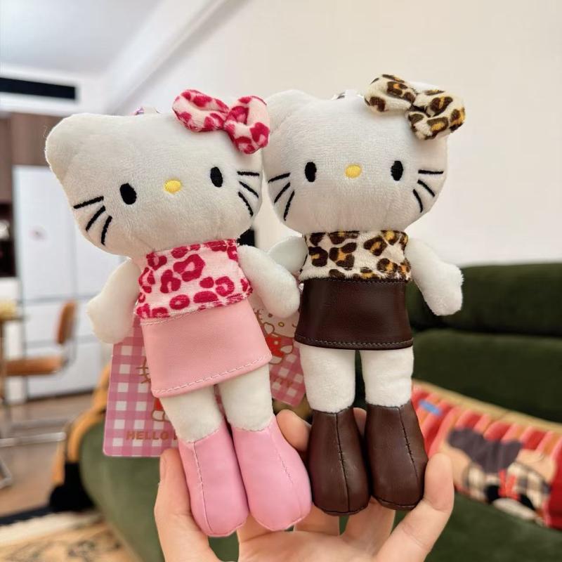 Милая мультяшная Sanrio кукла Хелло Китти на длинных ножках, брелок, подвеска, украшение для рюкзака, декоративное