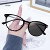 Retro Photochromic Anti-blue Light Glasses Fashionable Personalized Cat-eye Metal Women's Glasses  Gafas Hombre