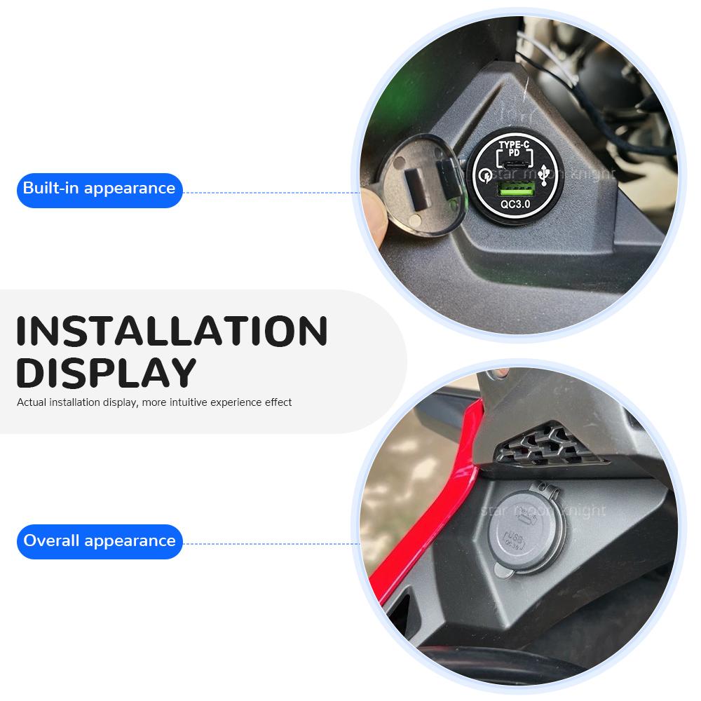For Honda NX 400 NX400 2025 Accessories Motorcycle QC3.0 USB Type C PD Fast Charger Power Adapter Plug Socket
