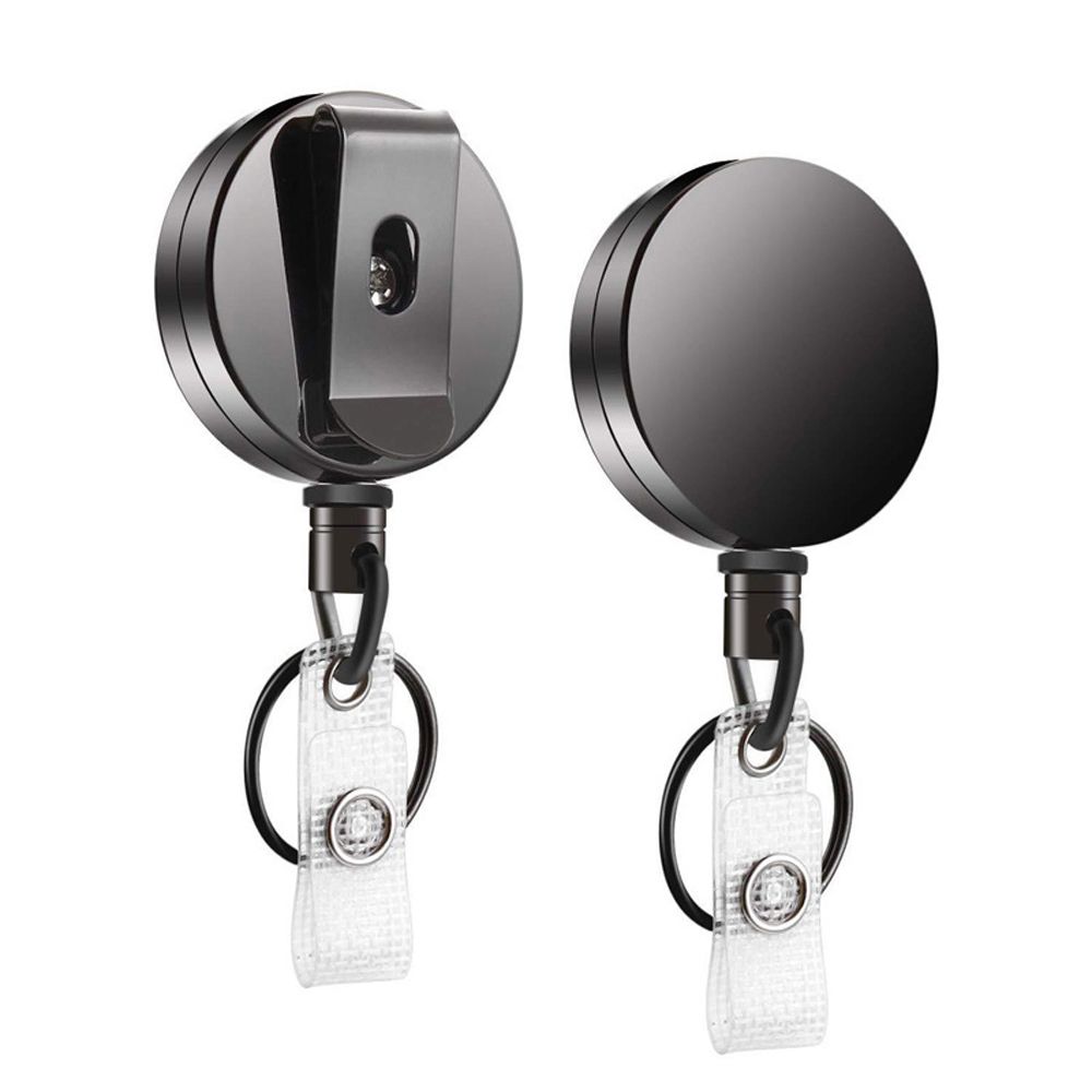 Wire Rope with Belt Clip Retractable Badge Reels ID Card Badge Holder Key Chain Ring Pull Keyring