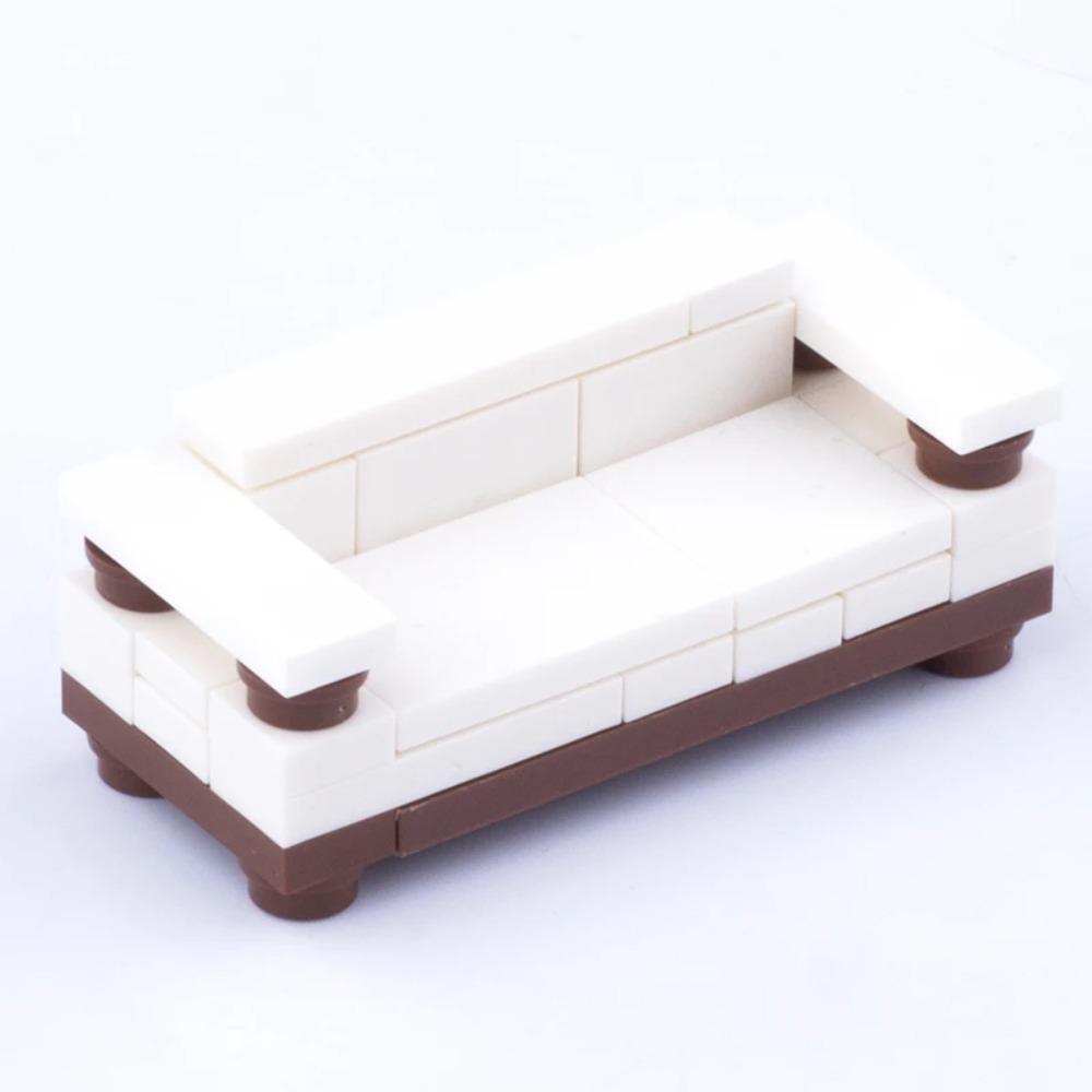 MOC City House Building Block Kitchen Office Bedroom Piano Bed Sofa icebox Lamp Bookshelf Fish Tank Bricks Set Toys