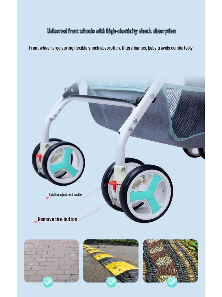 Ultra-Lightweight Foldable Baby Stroller, Sit & Lie Positions, for 0-3 Years