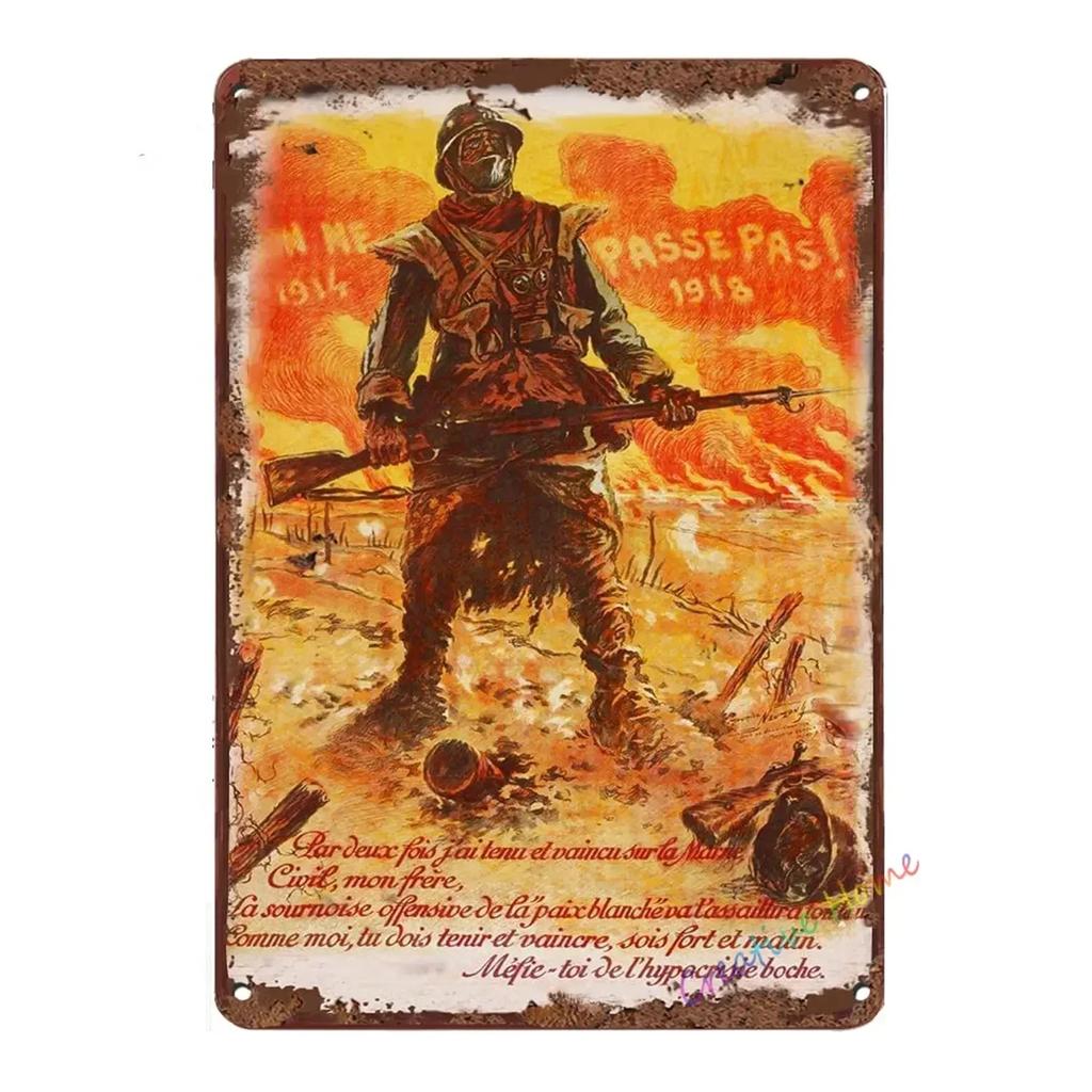 BarCafeVintageArt Не шуметь Металлическая табличка - Винтажный немецкий плакат, Табличка для пещеры|Отлично подходит для украшения домашнего бара, гаража, кафе и гостиной