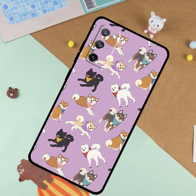 Animal Cartoon Akita Dog Soft Case For Samsung Galaxy S25 Ultra S9 S10 S20 S22 S21 Plus S23 FE S24 Ultra Funda Cover