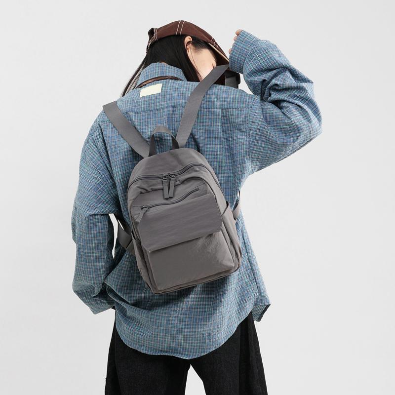 Мужской многофункциональный рюкзак, женская однотонная сумка через плечо, нейлоновый школьный ранец