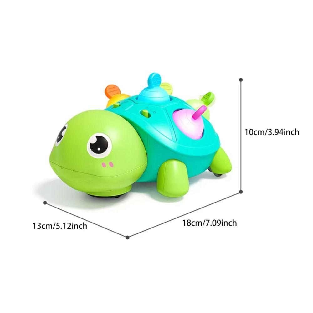 Light&Music Musical Turtle Toy Automatic Sensing Crawling Turtle Toys For Babies