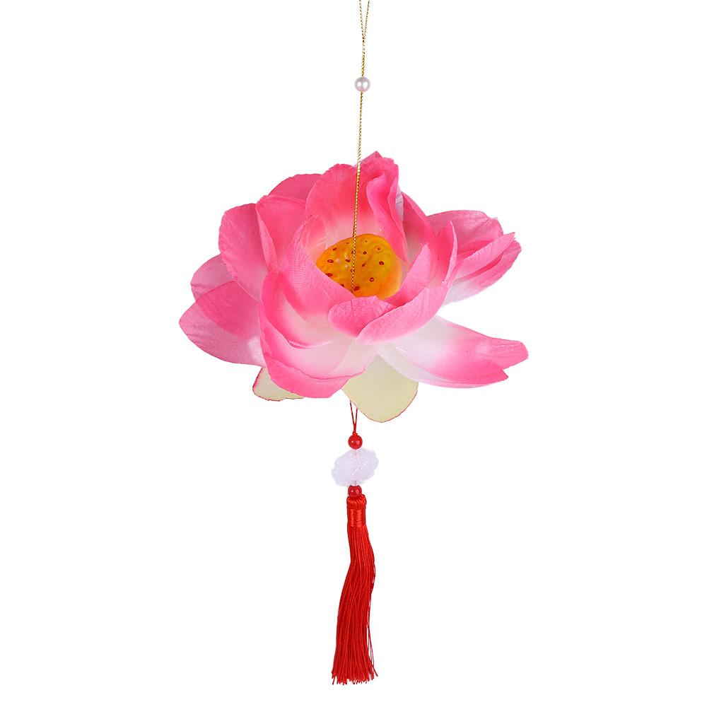 Flower Lantern Chinese Portable Lotus LED Lantern Mid-Autumn Lantern Lotus Light Festival Lantern