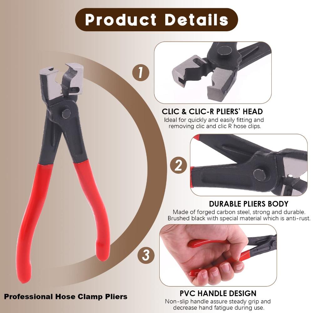 Hose clamp with CV boot clamp kit, small and large stainless steel universal adjustable drive shaft CV boot crimping clip