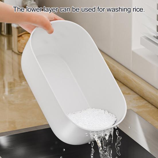Двухъярусная миска для орехов с отделением для скорлупы для закусок, арахиса, семян подсолнечника, конфет, многофункциональная корзина-дуршлаг, миска для мытья фруктов для кухонной раковины