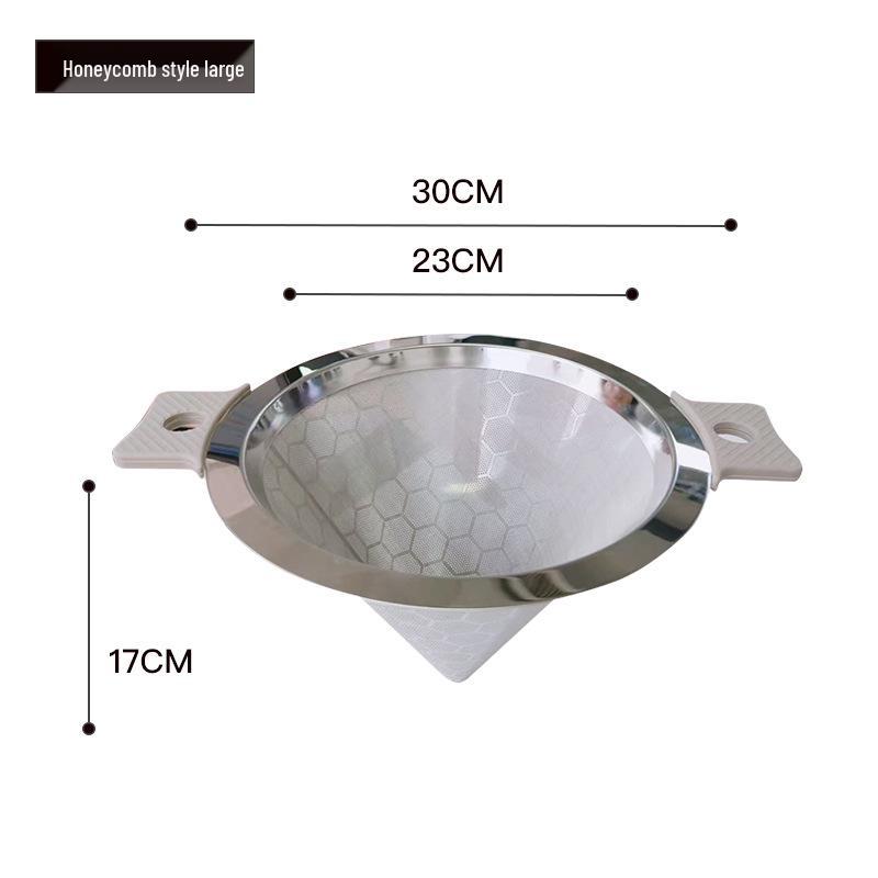 Двухслойная воронка-фильтр для кофе пуровер из нержавеющей стали - Безбумажная капельная