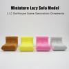 1:12 Dollhouse Miniature Mini Single Sofa Caterpillar Sofa Model Furniture Decoration Accessories Toys
