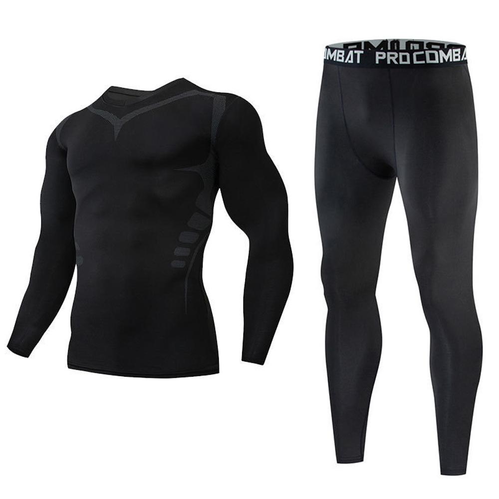 2 шт. Мужской компрессионный спортивный костюм GYM Tight Sports Yoga Fitness Sets Leggings