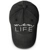 Регулируемая бейсболка с принтом "MOM LIFE", белая надпись, папина шляпа, хлопок, однотонный головной убор, свободная кепка-снэпбек, солнцезащитная шляпа