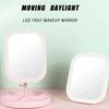 Светодиодное зеркало для макияжа с 3-цветным источником света, портативное USB-зарядное устройство, заполняющее освещение для макияжа, умный HD-настольный складной INS Grooming