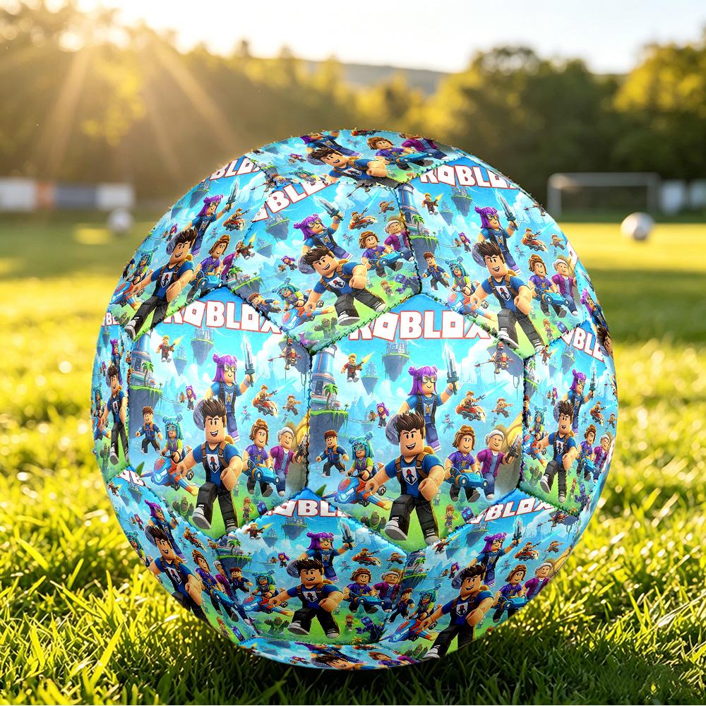 Size 5 Football Roblox Pattern, Wear‑Resistant Soccer Ball for Match Training Daily Sports Play