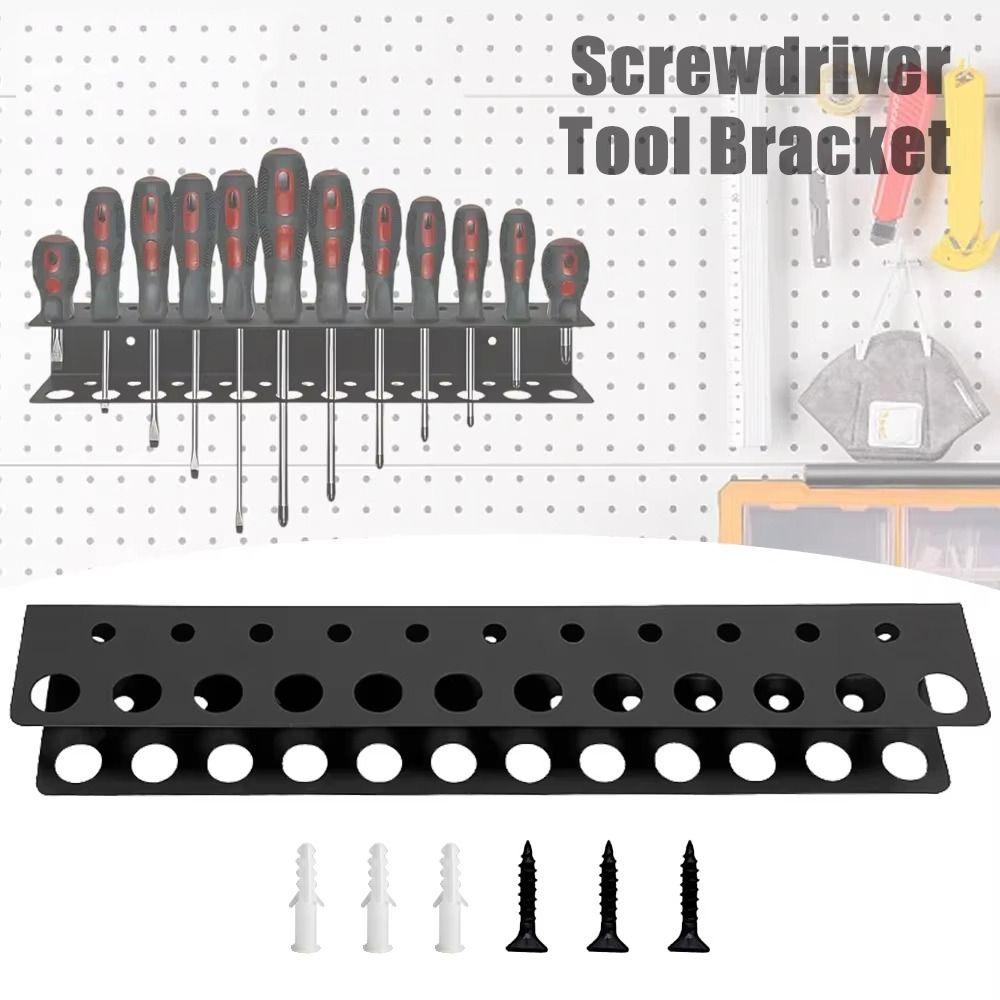 Wall-mounted Screwdriver Storage Rack Iron Hand Tool Organizers Durable Tool Storage Rack
