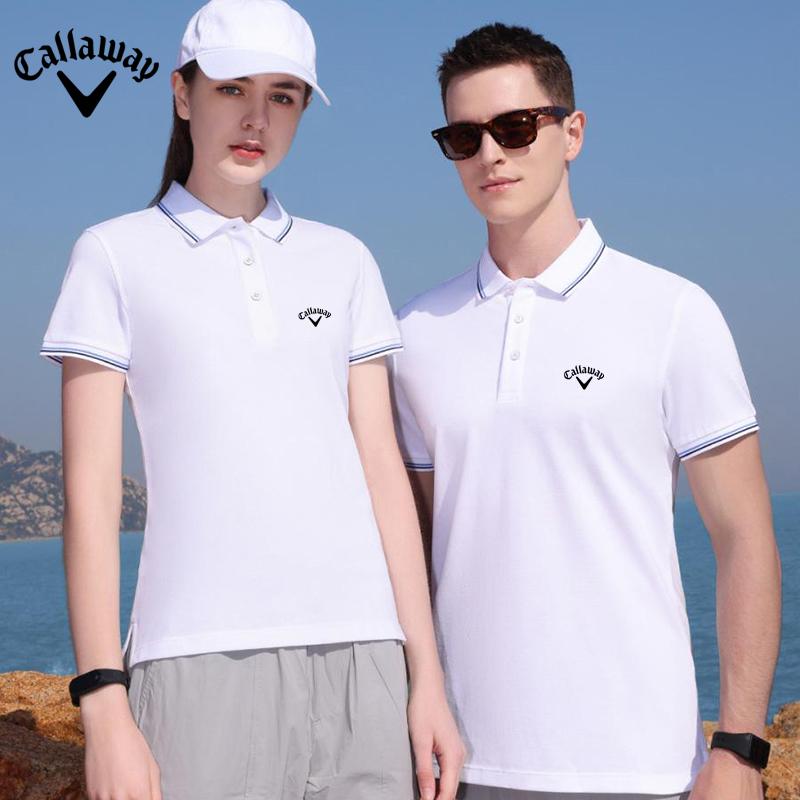 Callaway 2025 Весна/Лето Вышивка Городской Спортивный Хлопковый Поло Рубашка для Мужчин и Женщин Быстросохнущая Пот Впитывающая Рубашка Поло