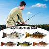 10 см/15,5 г многосоставная рыболовная приманка с крючками, реалистичная 7-секционная пластиковая искусственная приманка для пресноводной и соленой рыбалки