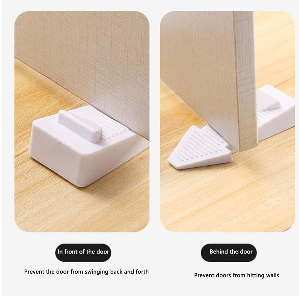 2 шт. Безопасный дверной стопор Дверные упоры Дверный клин Противоскользящий Задний фиксатор двери Напольный