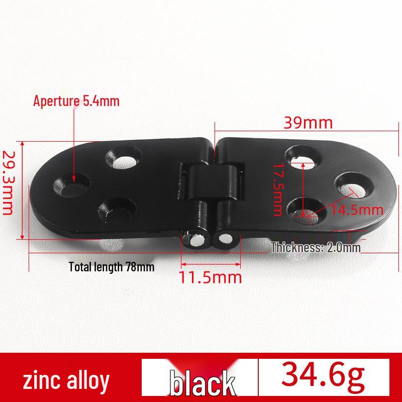 Thickened Zinc Alloy Semi-Circular Folding Hinge for Cabinet Doors and Dining Tables